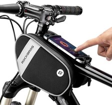 NEW ROCKBROS Bike Handlebar Phone Holder 6.7''Mount Bag Front Frame Top Tube