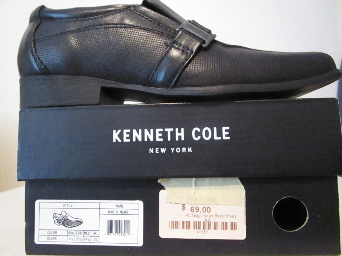 flat Kenneth Cole Big Boys Magic News Casual Dress Slip On Loafers