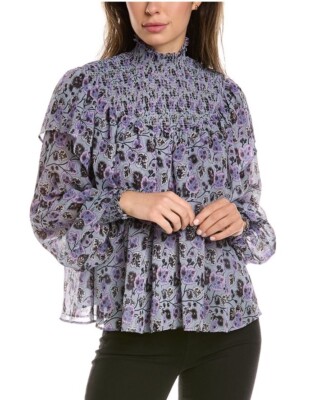 CINQ À SEPT Drew Georgette Top. Size M. MSRP $325
