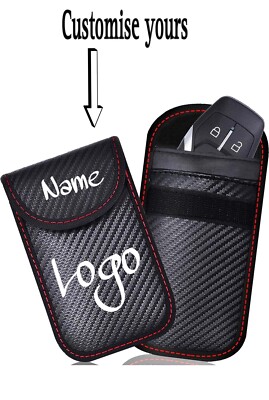 Autoschlüssel Signalblocker Etui Faraday Tasche, Gravuren personalisieren