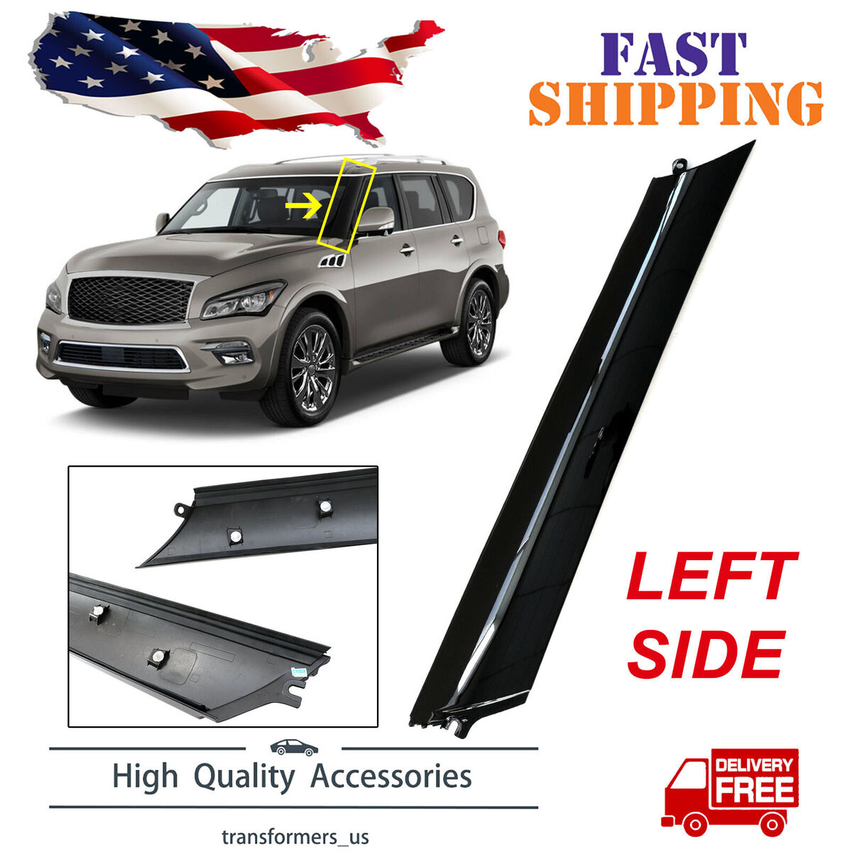 Roof & A-Pillar Kit | INFINITI QX80 2023 Roof & A-Pillar Kit | INFINITI QX80 2023
