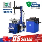 New 2.0 HP Tire Changer Wheel Changers Machine Balancer Rim Clamp Combo 580-690