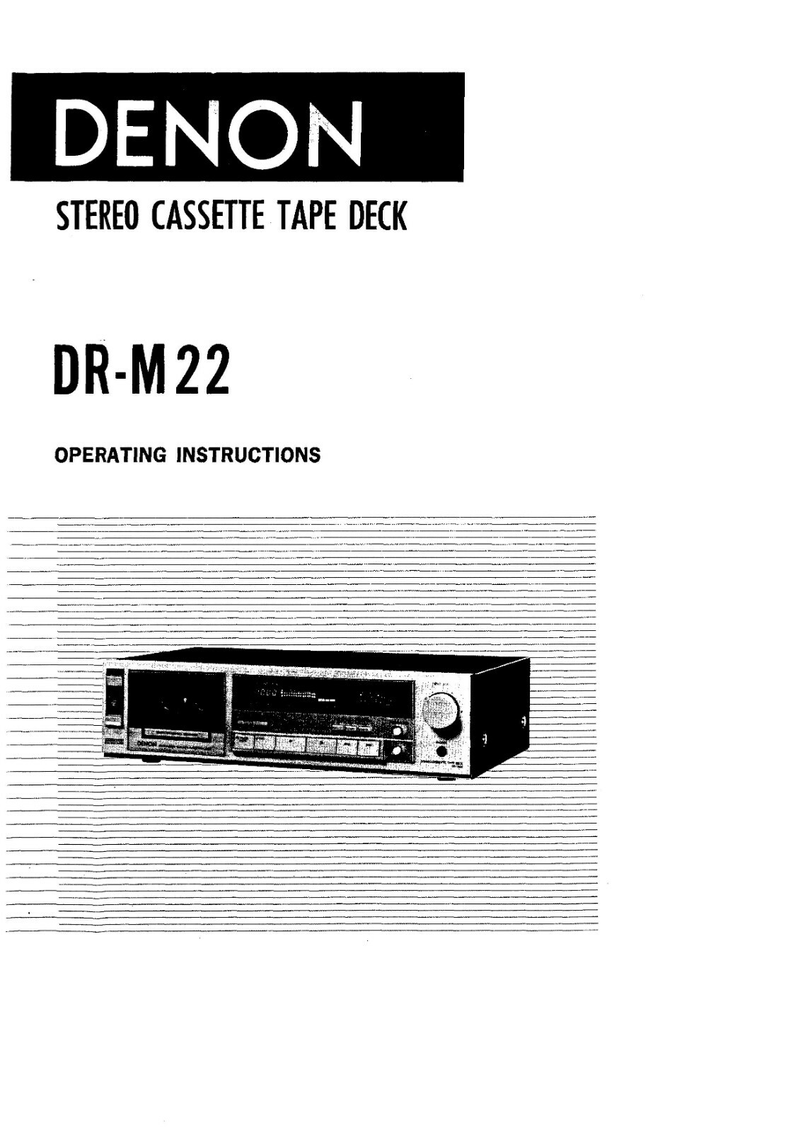 Denon DR-M22 vintage audio equipment - eBay listing photo 4