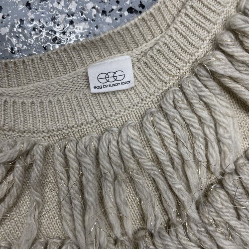 Egg New York Fringe Metallic Sweater Gold Susan Lazar 6 Years - Picture 4 of 6