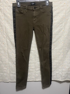 Hudson Luna Super Skinny Ankle Jeans,Grommet SideStrip,Size 27,Great Condition