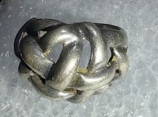 REAL 925 Sterling Silver Braided Design Band Ring Size 6 342