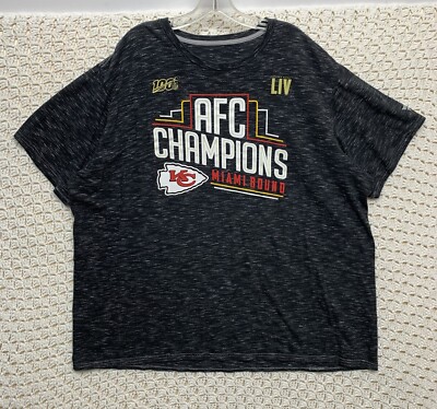 Kansas City Chiefs AFC Champions Tee Shirt Mens 3XL Super Bowl LIV NFL 