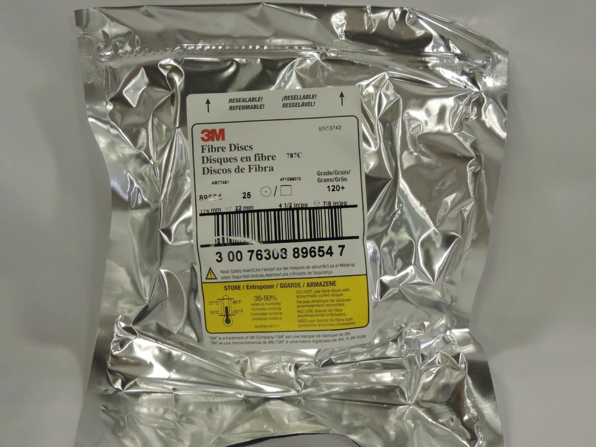 3M™ Fibre Disc 787C, 80 Grit, 4-1/2 in x 7/8 in, Die 450E, 25/Pack