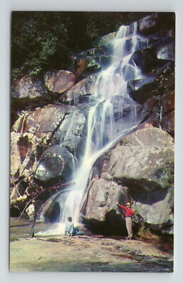 Ramsey Cascades Great Smoky Mountains Waterfall Greenbrier VTG TN Postcard