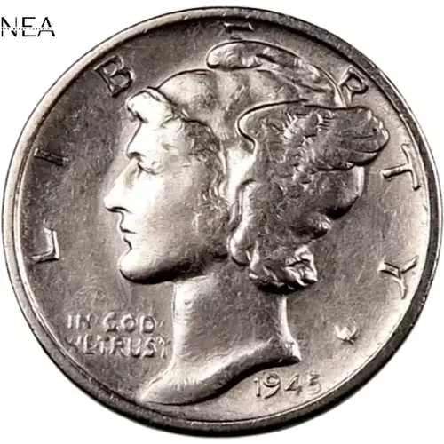 1945-S MICRO S Mercury Dime ~ Borderline Uncirculated (AU++)