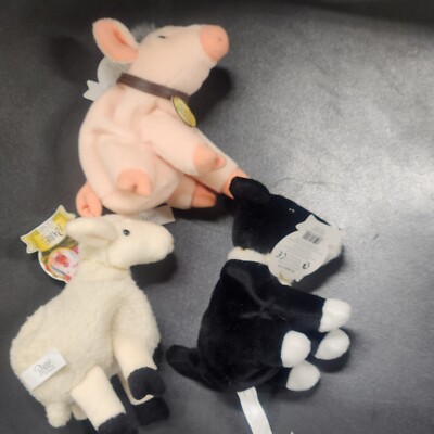 Vintage Babe Movie Plush Set Of 3 Maa,babe, Dog By Gund New