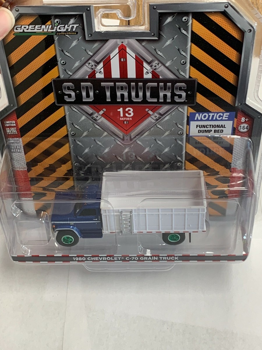 JALOPY様　1/64 バイク3台セット Greenlight 1:64 1980 Chevrolet C-70 Grain Truck CHASE Green
