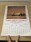 VINTAGE ORIGINAL Calander 12 Month Retravision 1974 Garage Bar Harvey Phillips