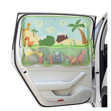 Car Window Shade for Baby, Blackout Car Window Curtain with Green-Dinosaurs