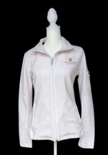 VTG The Ritz Carlton Dove Mountain Arizona Womens White Ribbed Jacket Full Zip M