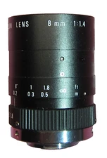 Genuine Cosmicar 8 mm 1:1.4 Max Aperture Television Lens