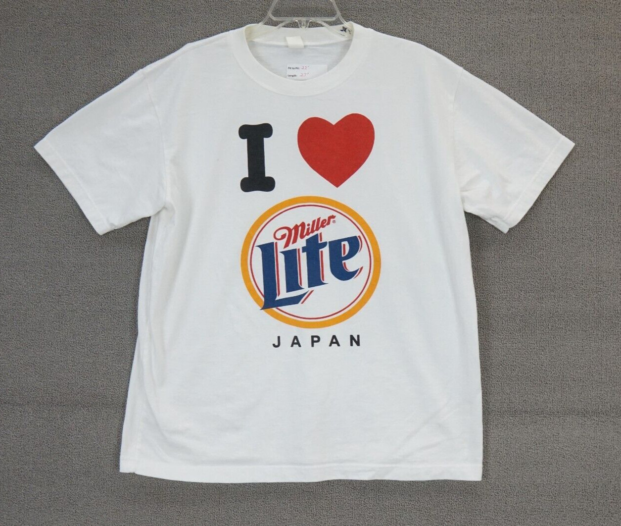 Vintage 90s Miller Lite Logo Japan Shirt Beer Cotton … Gem