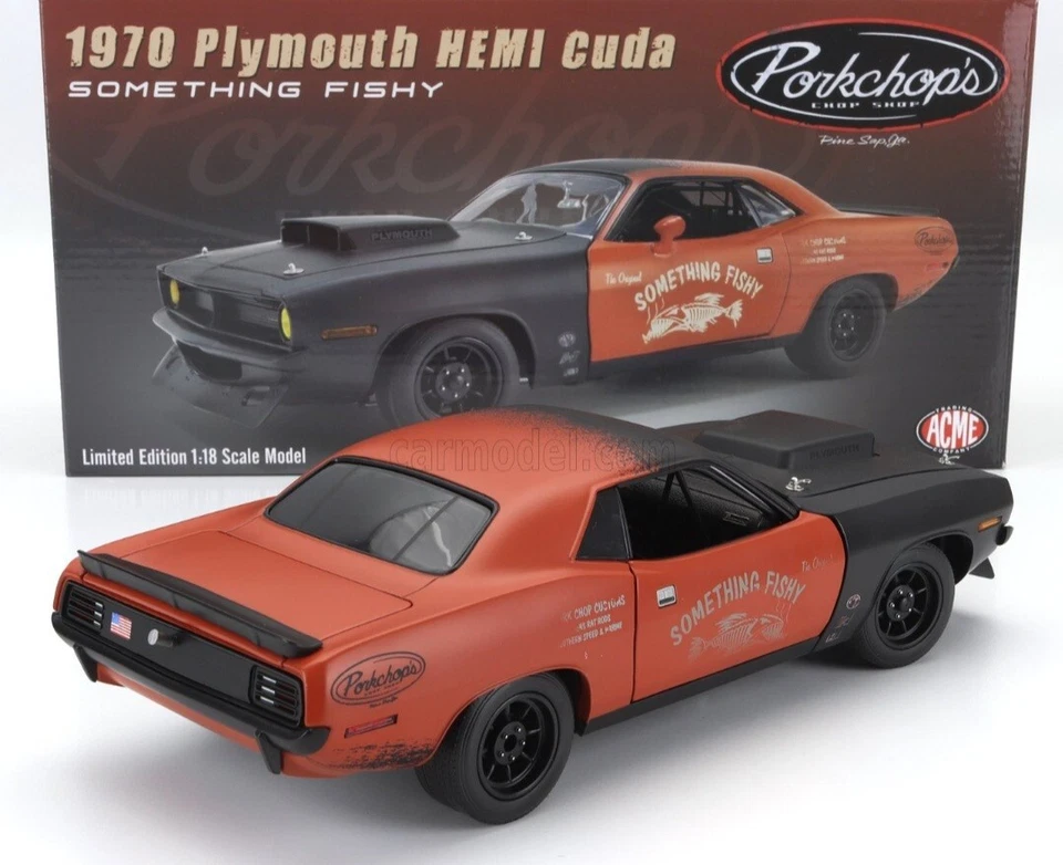 Acme 1:18 1971 Plymouth Hemi Cuda Pork Chop Somethin Fish A1806131 GMP Highway  - Immagine 2 di 4