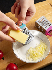 3pcs Mini Stainless Steel Cheese Grater - Random Color Kitchen Tool - NEW