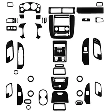 68Pcs Gloss Piano Black Full Kits Interior Trim For Silverado Sierra Tahoe 07-13