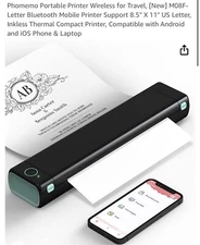 Portable Wireless A4 Bluetooth Thermal Printer for Travel Phomemo M08F