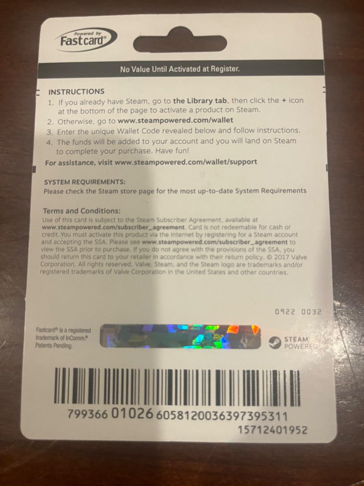 Steam Gift Card Pc Prepaid Gift Card Game Card Game Gift Card 20 eBay