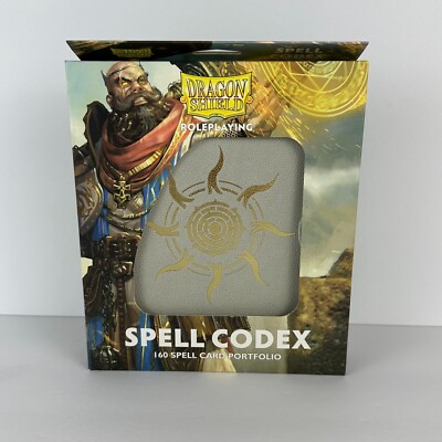 Dragon Shield Spell Codex Binder 160 Spell Card Portfolio Ashen White New