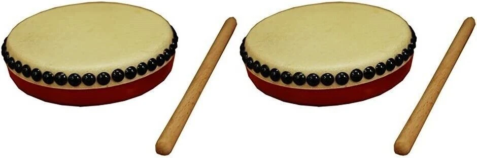 Okinawan Hand Drum Tiny 6inchx2Set Child PARANKU Music Instrument
