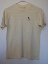 Kennington California Embroidered Mickey Mouse T-Shirt Yellow Youth L 1970's