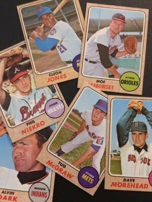 1968 Topps Baseball Singles - Numbers 300-598 - Pick Your Card-Complete Your Set
