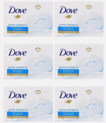 6x DOVE Gentle Exfoliating Beauty Cream Bar Doppelpack 90g (insgesamt 12 Seifen)