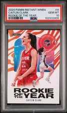 PSA 10 Caitlin Clark 2024 Panini Instant WNBA Rookie of the Year ROY - Fever