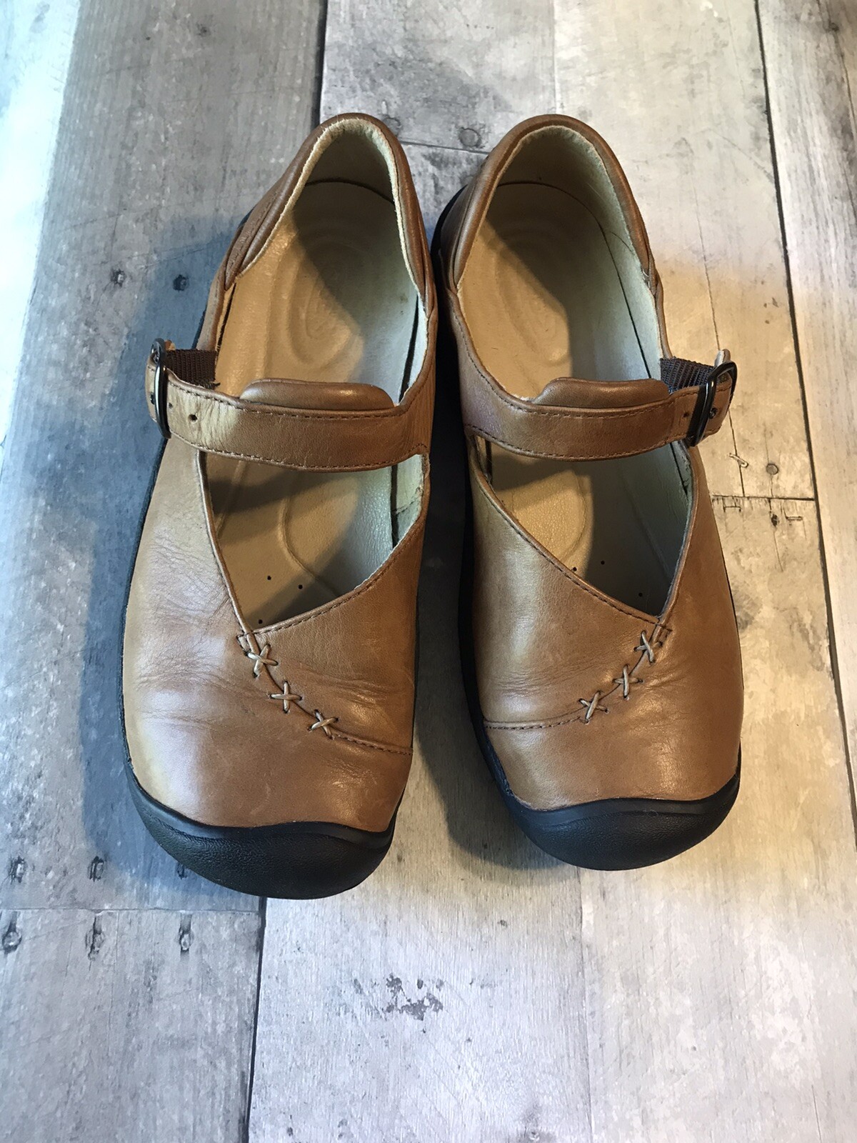 Scarpe da lavoro Keen Verona Mary Jane donna taglia 6 5 marroni slip on trail escursionismo.