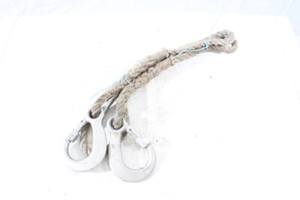 Old Rope 220Cm With 2 X Carabiners Small Rescue Rope Fire Brigade Gdr Decoration