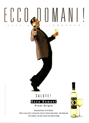 ECCO DOMANI WINE AD #2 RARE 1997 OUT OF PRINT 