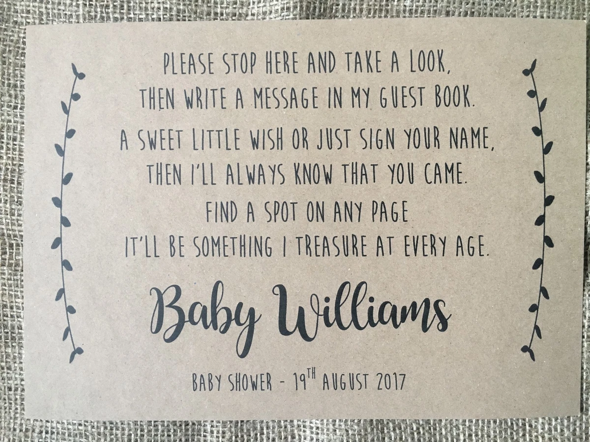 Personalised baby shower best sale book