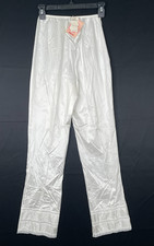 Vtg Sears Nylon Pettipants Womens Small Bloomers Pantaloons White PJ Pants NWT