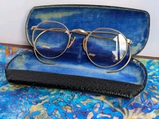 Vtg B&L Bausch Lomb Wire Rim Ful-Vue 12k Gold Filled Glasses Eyeglasses Frames
