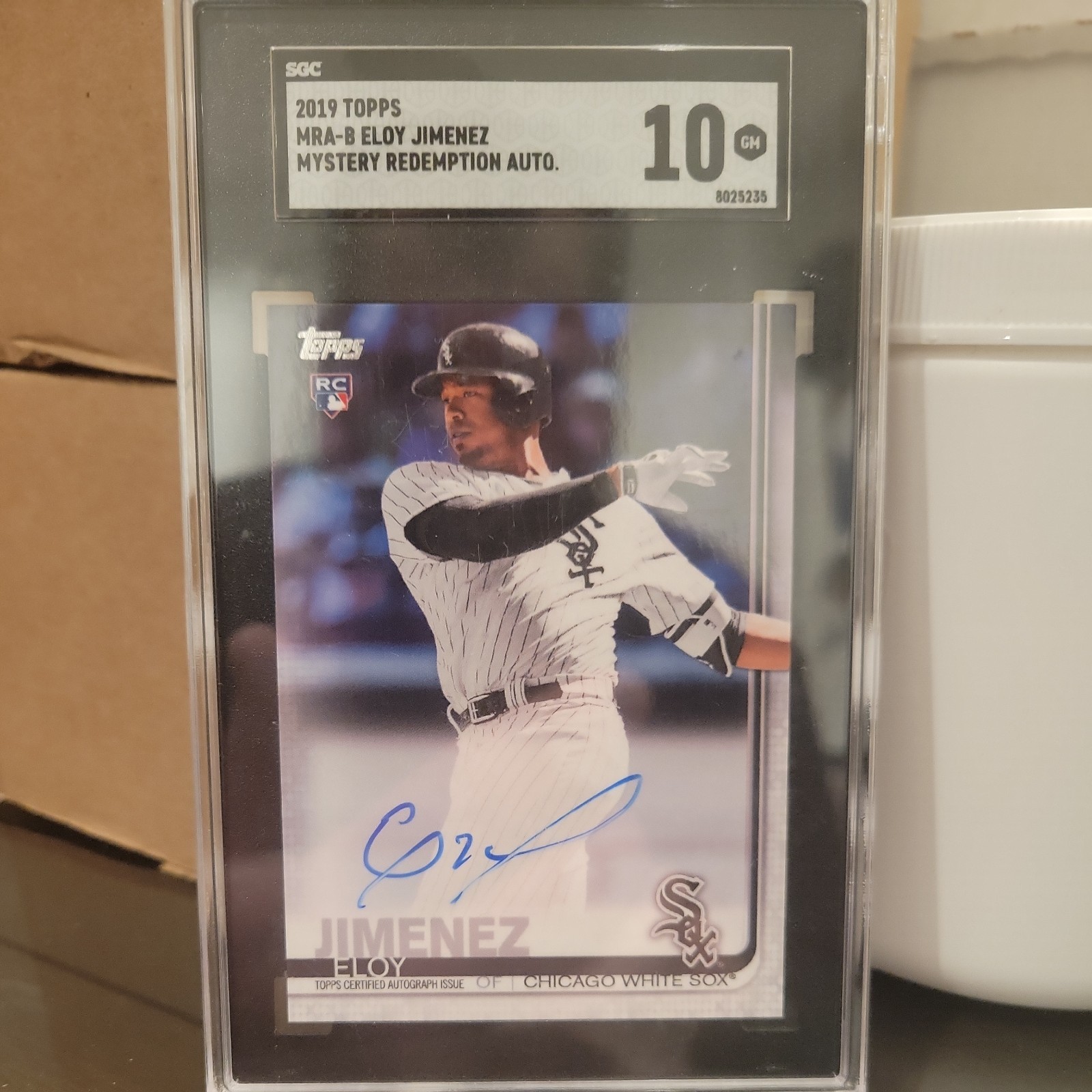 2019 Topps Eloy Jimenez Mystery Redemption Autograph SGC 10 SP RC Rookie #MRA-B
