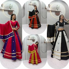 Women's Latest Readymade Roman Silk Lehenga Choli Set with Real Mirror Work and