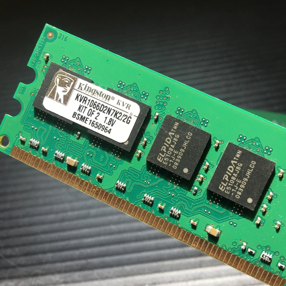 2PCS Kingston KVR1066D2N7K2/2G BSME1650964 PC Memory - Image 2 of 4