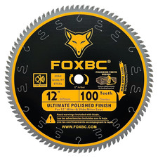 Hoja de sierra ingleteadora FOXBC 12 pulgadas 100 dientes acabado pulido definitivo hoja de sierra para W