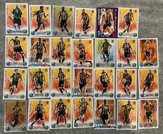 HULL CITY COLLECTION OF 39 HAND SIGNED FOOTBALL TRADING CARDS AND PHOTOS