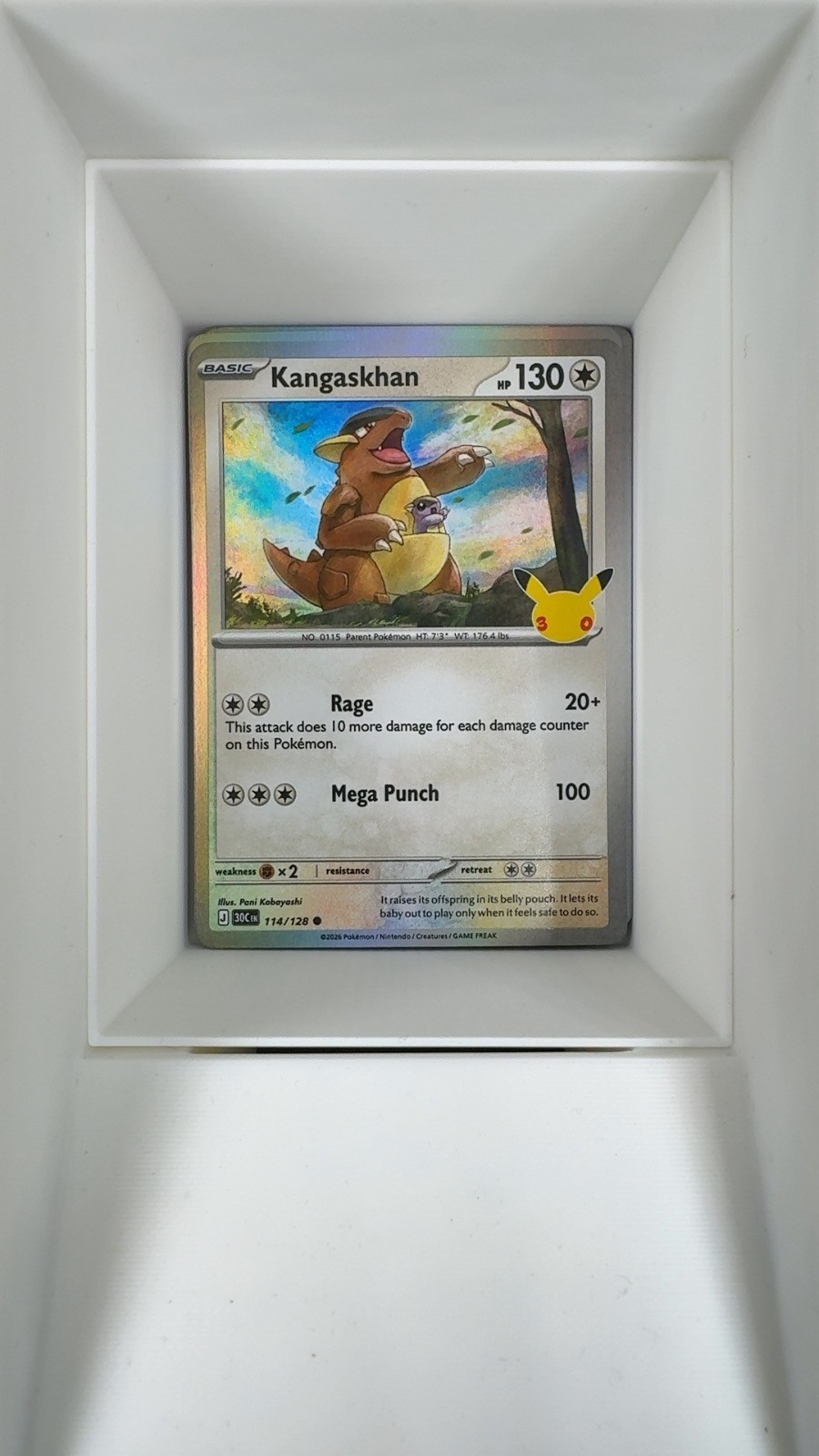 Kangaskhan 114/128 Common ME: 30th Celebration Pokemon Holo Near Mint