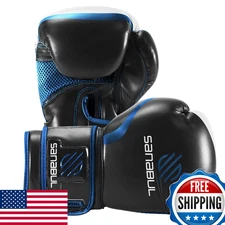 Sanabul Essential Gel Boxing Gloves for Men & Women, Kickboxing MMA, Muay Thai G