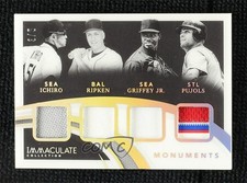 2021 Immaculate Monuments Relics Tag 3/5 Albert Pujols Cal Ripken Jr Patch 0c3