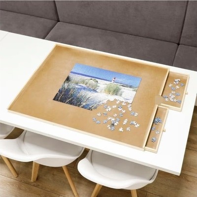 Haushalt International 76x57x4,5 cm Puzzletisch mit 4 Schubladen - Holz (66170)