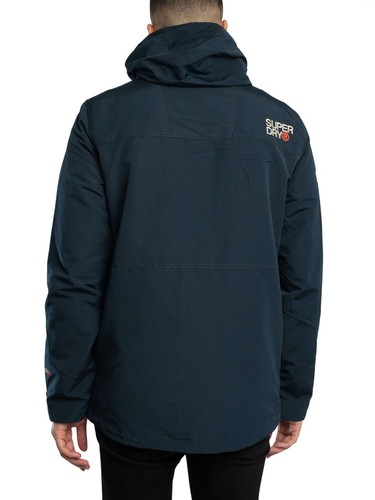 Superdry Men's Hooded Ultimate EMB Windbreaker Jacket, Blue - Picture 3 of 10