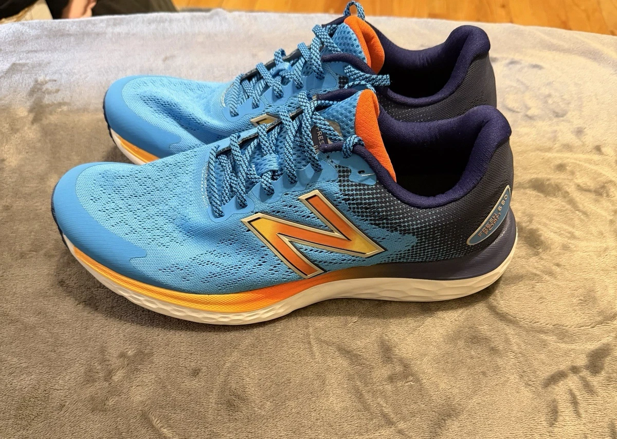 New Balane Fresh Foam 680 V7 Running‎ Shoes Men\'s Size 13 Blue Orange Athletic New Balance Fresh Foam 680 v7 Mens 8.5 4E Extra Wide Blue  main image 2