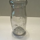 Vintage Embossed Clear Glass Milk Bottle Style Bottle — photo 1